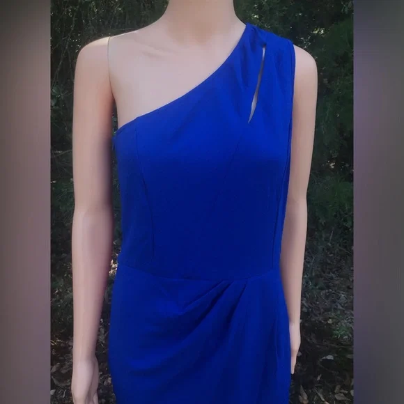 NWT PrettyGarden Blue One Shoulder Dress - Picture 5 of 14